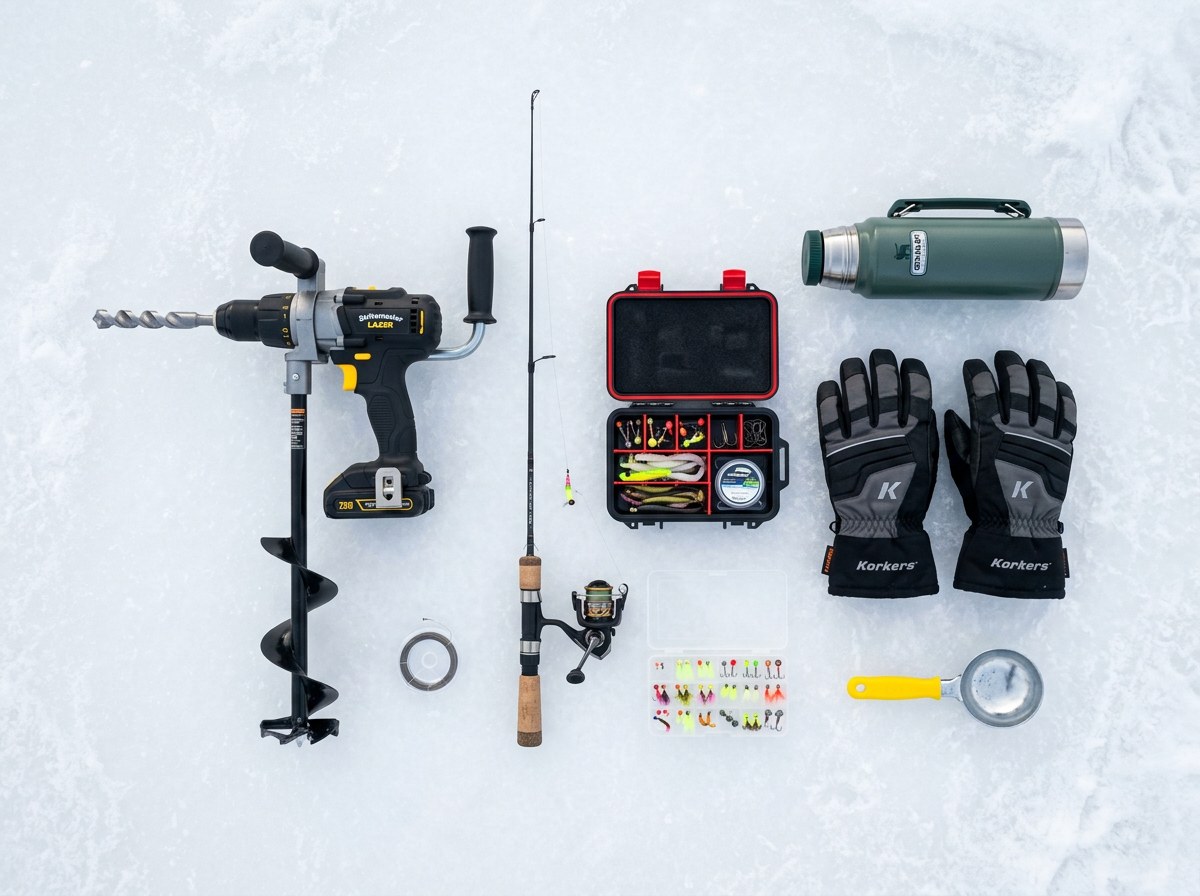 Ice fishing equipment and gear